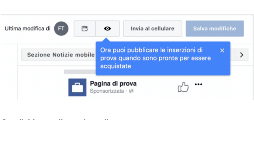 tutorial facebook facebook creative hub e inserzioni di prova2.2